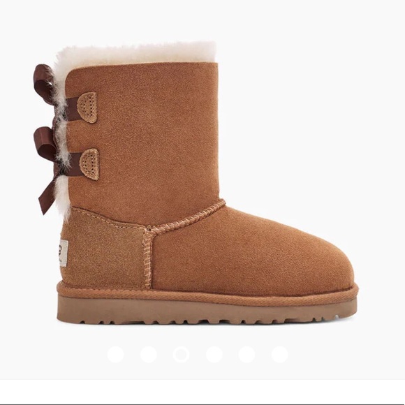 Kids UGG BAILEY BOW II CHESTNUT - Picture 2 of 14